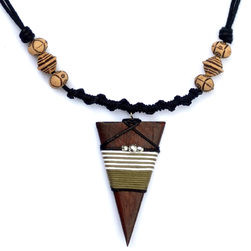 Tribal Pyramid Necklace   Tribal Pyramid Closeup Necklace 